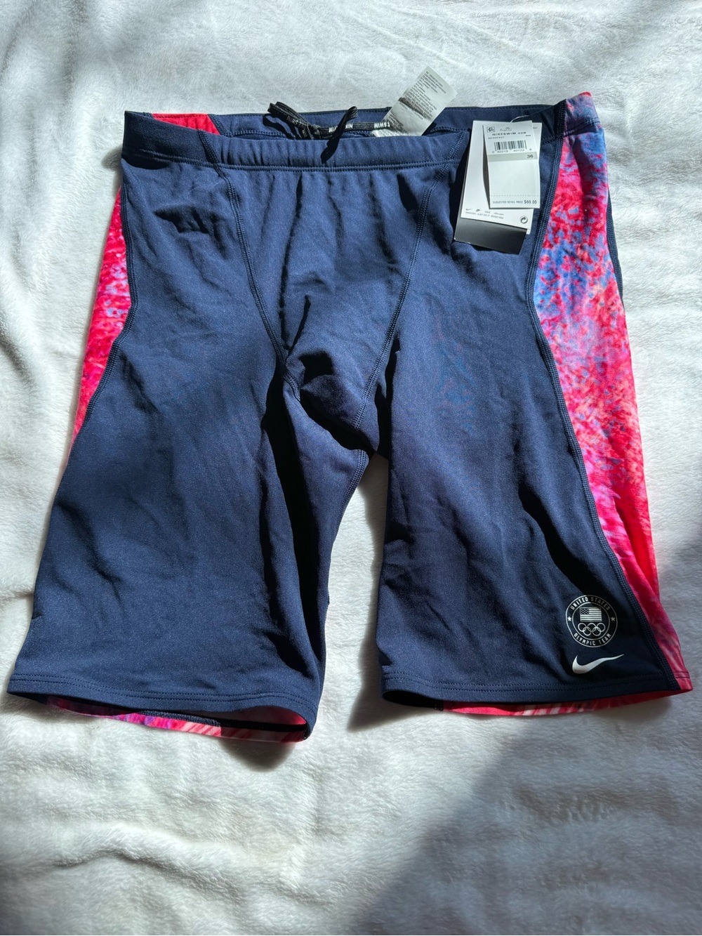 Nike Swim Jammer - Navy with Black Drawstring